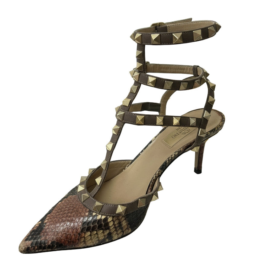 Scarpin Valentino Python Rockstud Tam. 36 BR