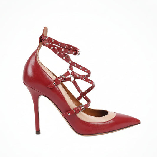 Scarpin Valentino Love Latch Vermelho Tam. 34,5 BR