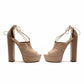 Salto Aquazzura Bege Camurça Tam. 34 BR