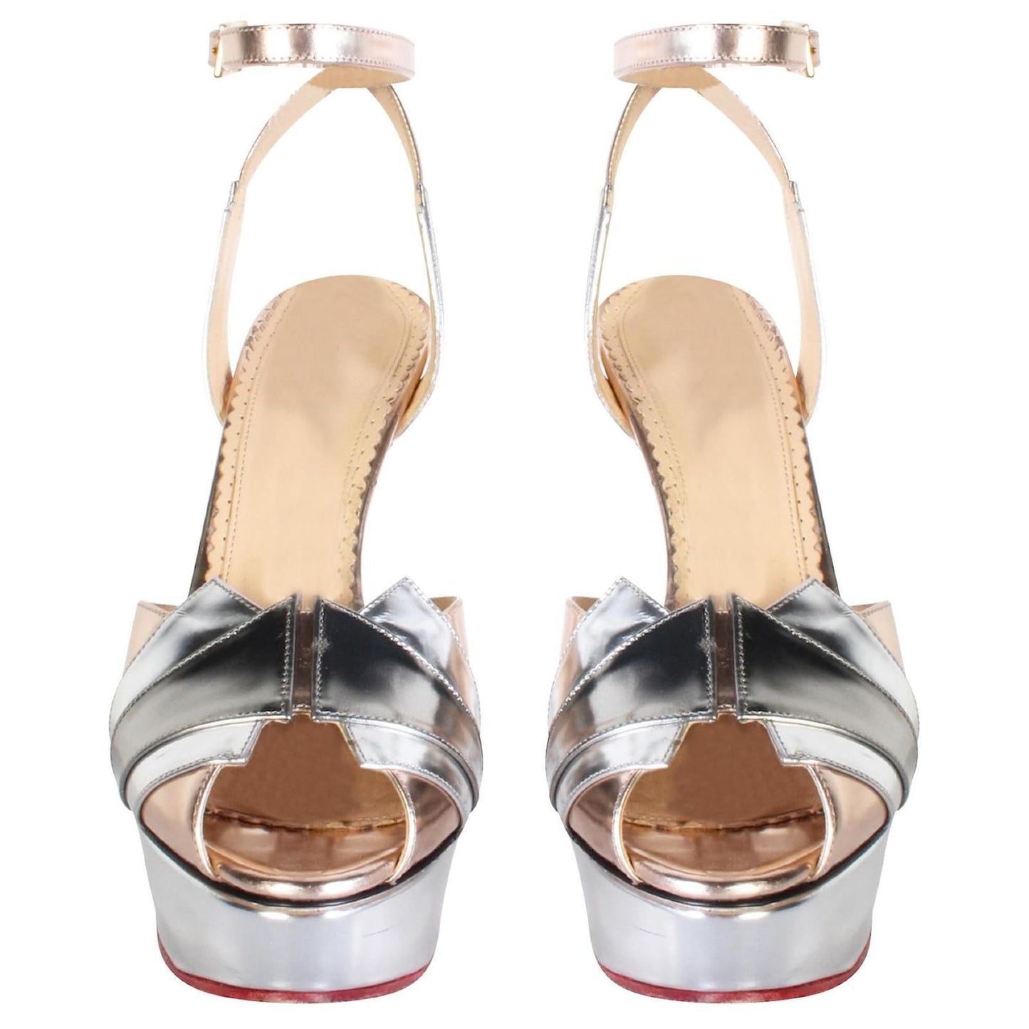 Sandália Charlotte Olympia Prata Tam 35 BR