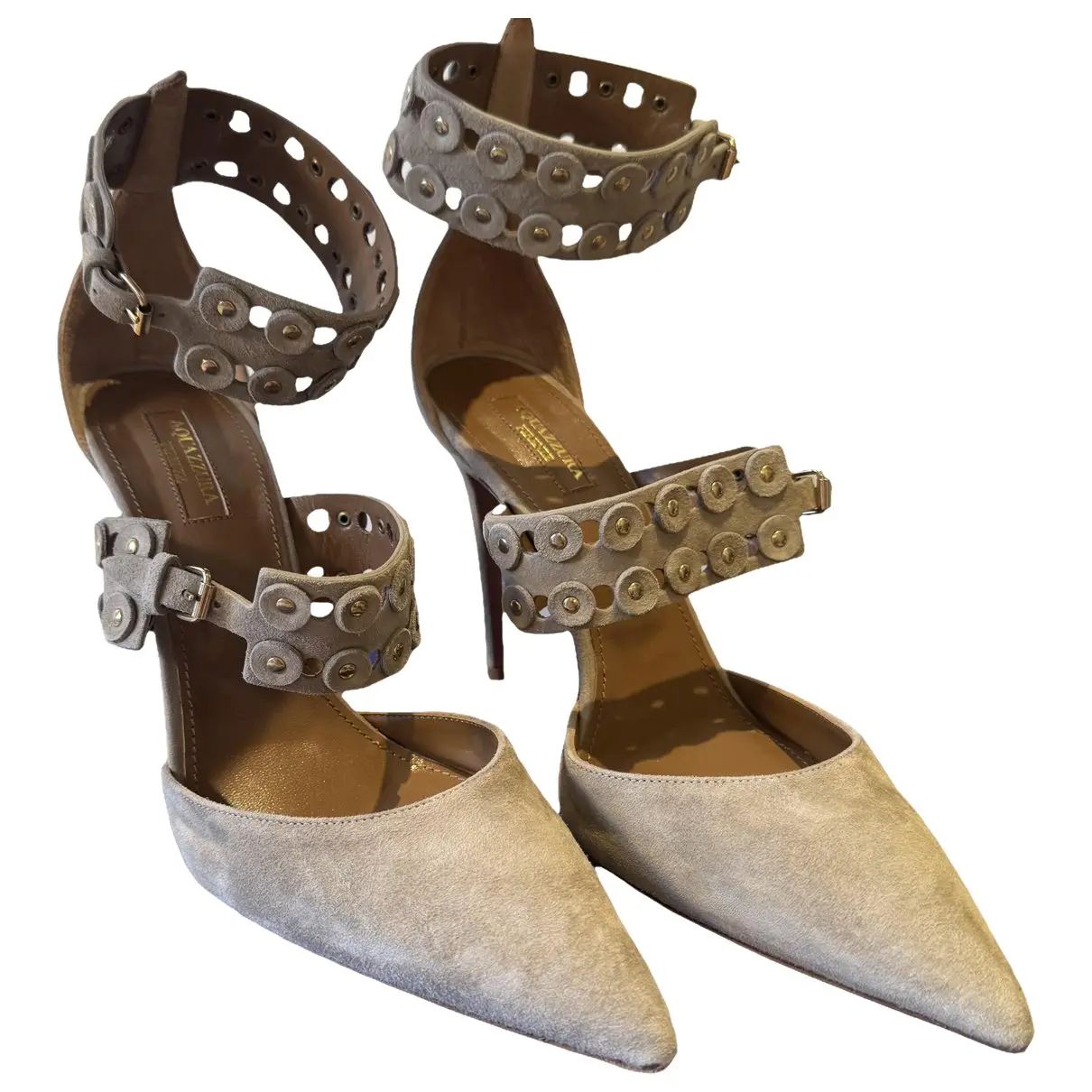 Scarpin Aquazzura Bege Camurça Tam. 34 BR