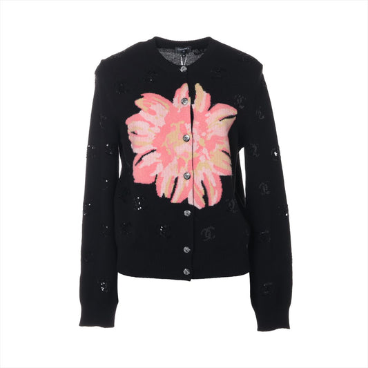 Casaco Chanel Preto Floral Tam. GG BR