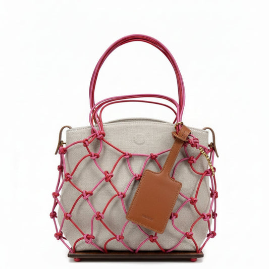 bolsa Jacquemus Le Petit Filet Pralu rosa