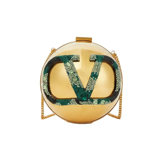 Clutch Esférica Valentino Garavani Dourada