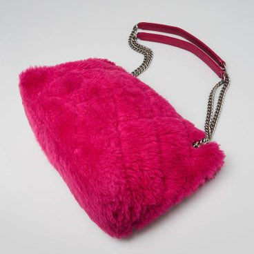 Bolsa Saint Laurent Loulou Puffer rosa