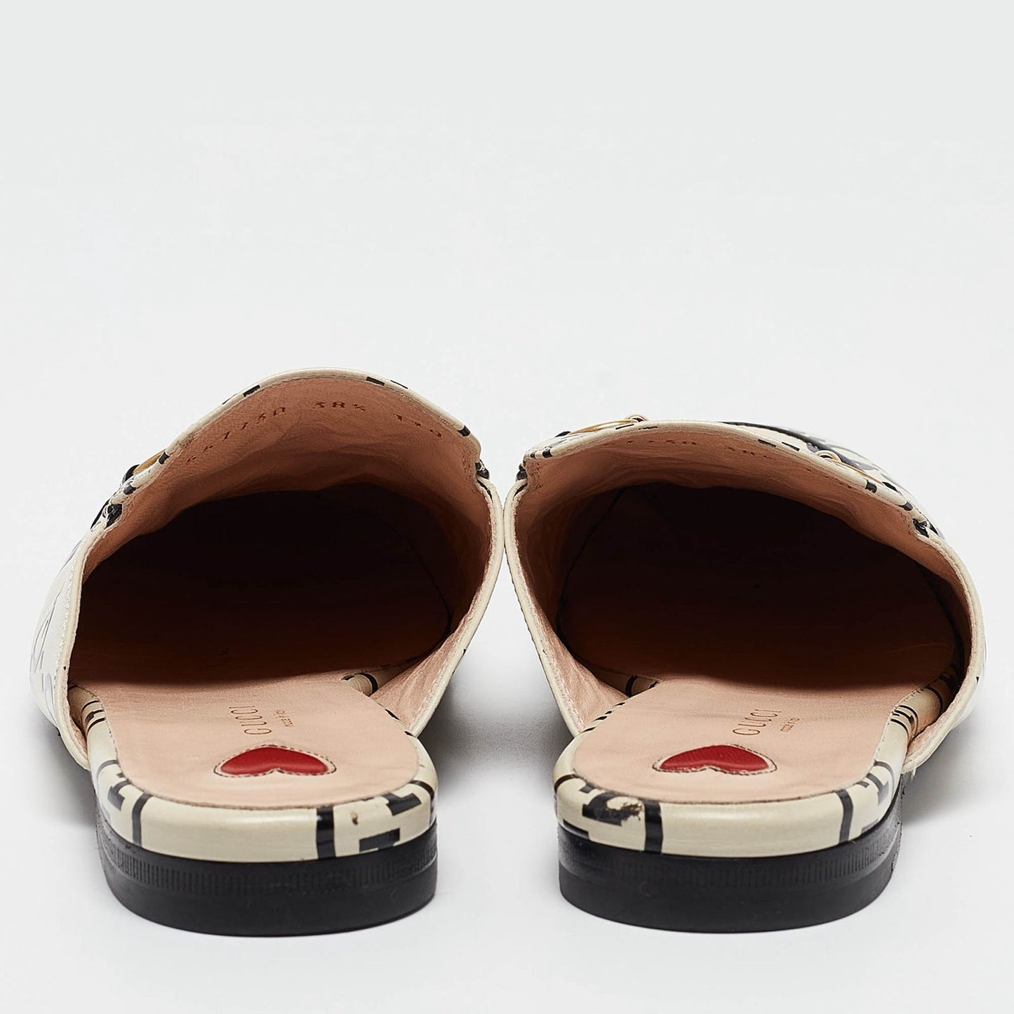 Mule Princetown Gucci preto e branco TAM 36 br