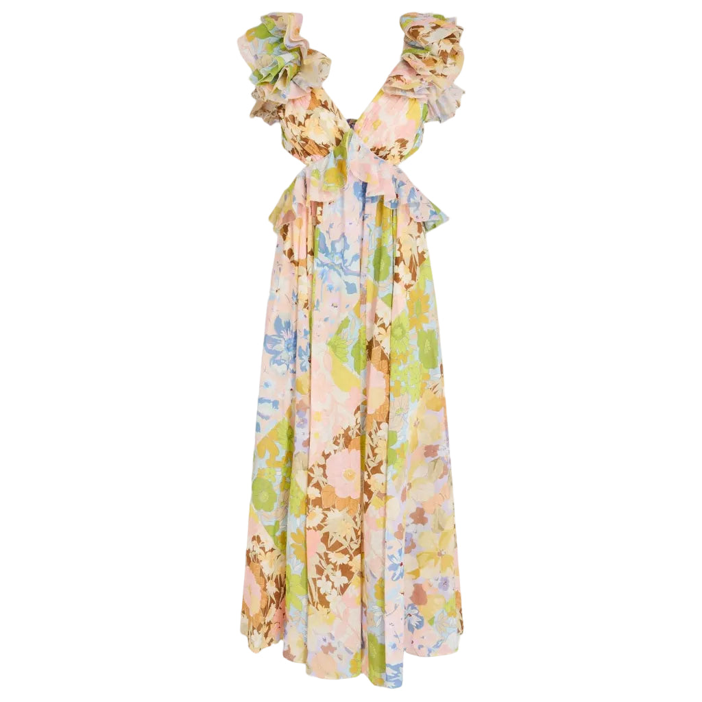 Vestido Zimmermann Florido Tam. P br