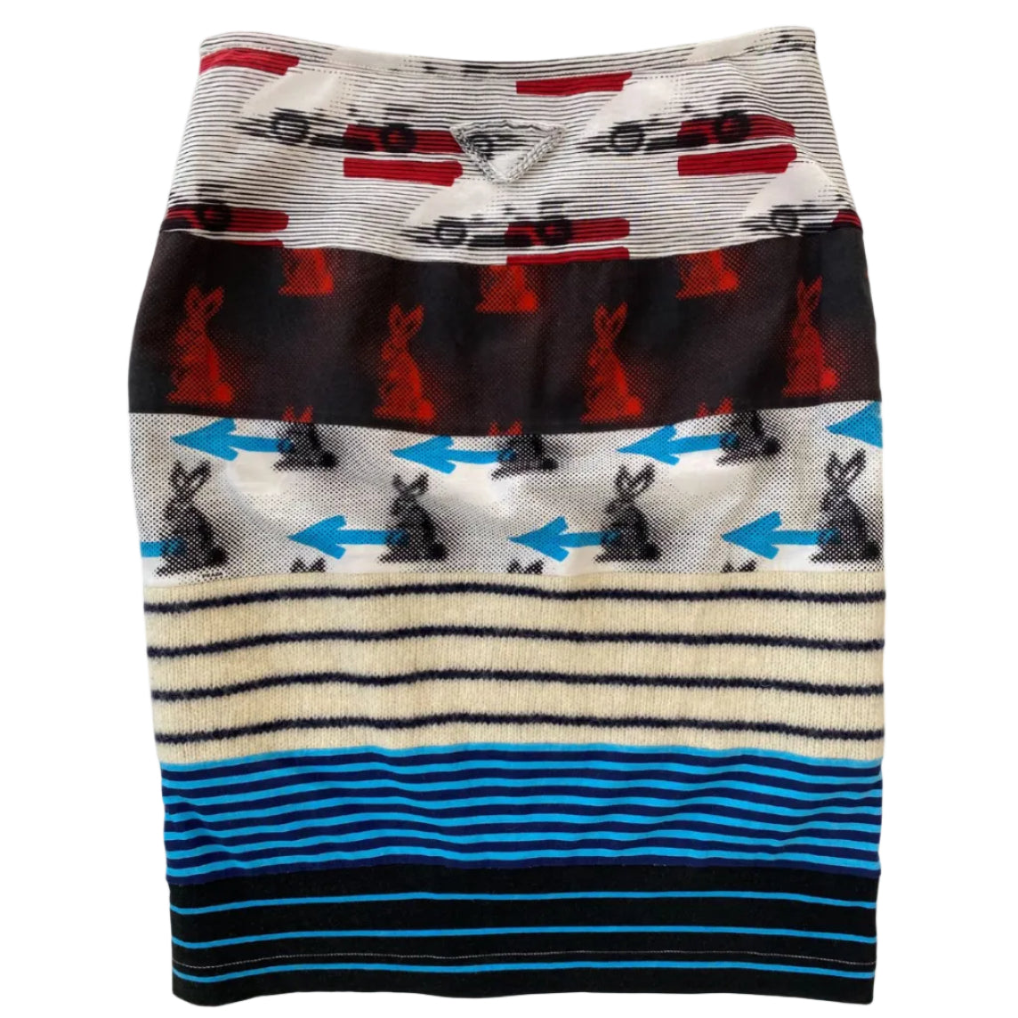 Saia Prada Sable Rabbit Multicolorida Tam. 34br