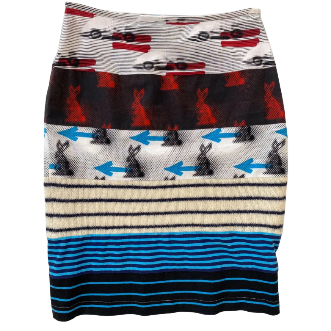 Saia Prada Sable Rabbit Multicolorida Tam. 34br