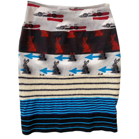 Saia Prada Sable Rabbit Multicolorida Tam. 34br