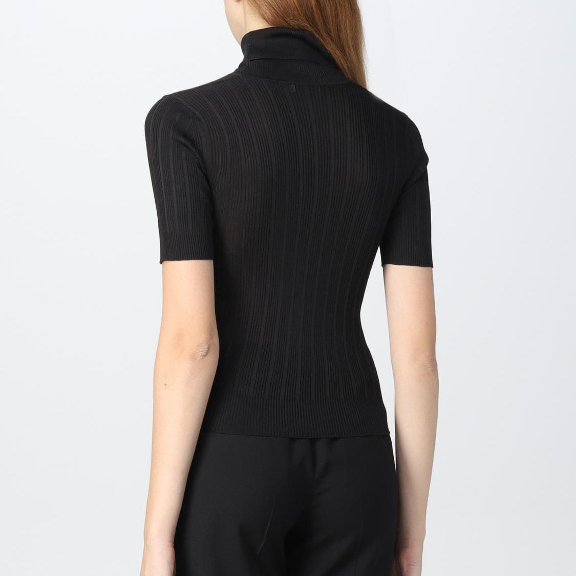 Blusa Saint Laurent Canelada Gola Alta Tam. P Br