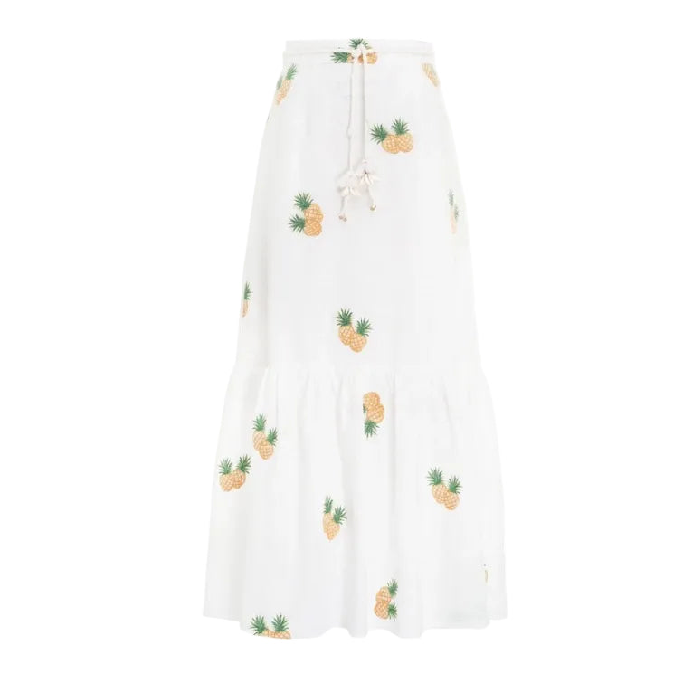 Saia Zimmermann Branca Estampa de Abacaxi Tam 36 Br