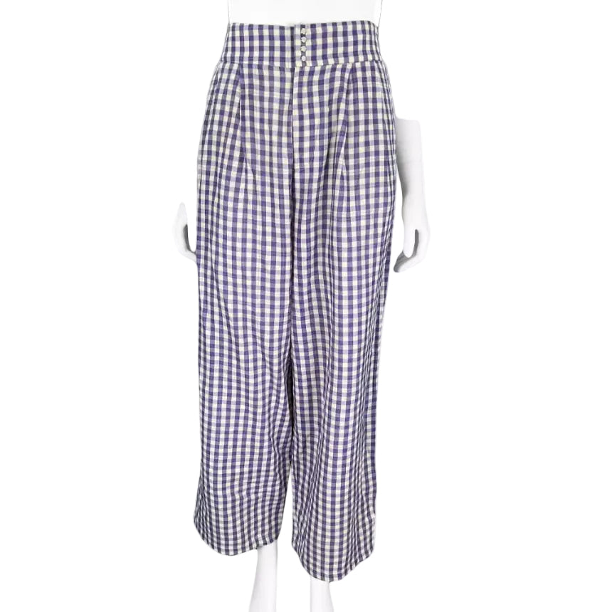 Conjunto Paula Raia Xadrez Roxo Tam 38 Br