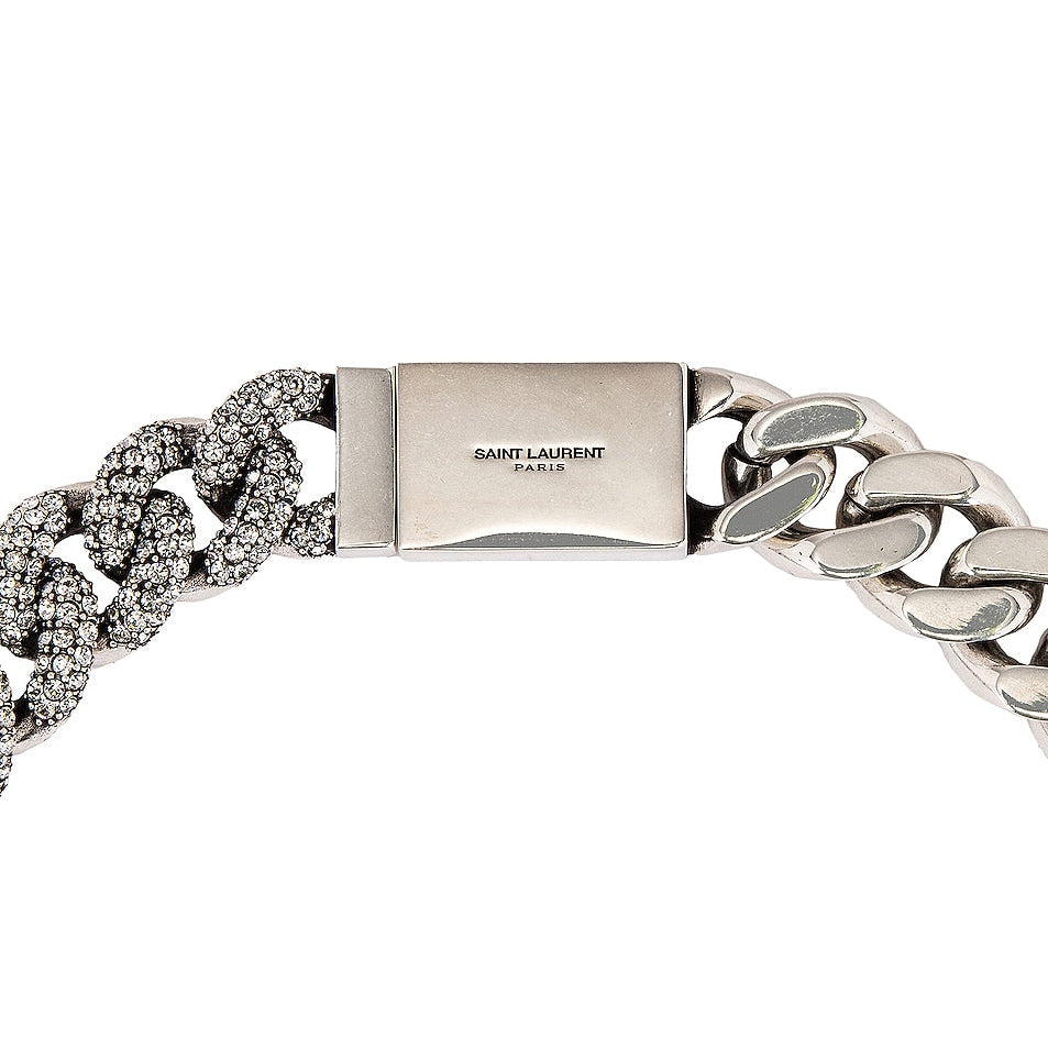 Colar Saint Laurent Prata Strass