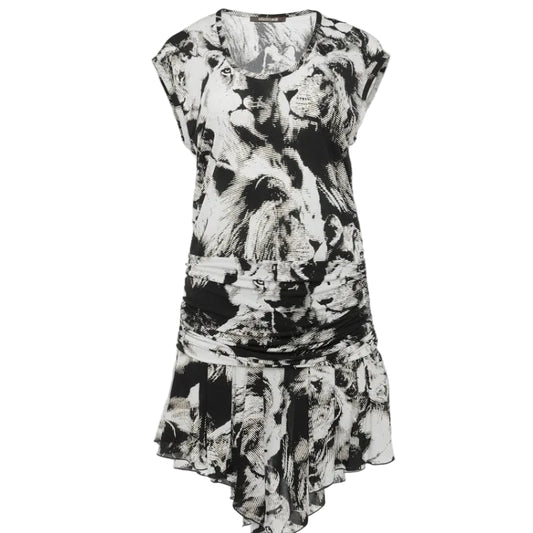 Vestido Roberto Cavalli Branco e Preto Tam. 36 Br