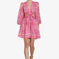 Vestido Zimmermann Rosa Estampado Tam. 40 Br