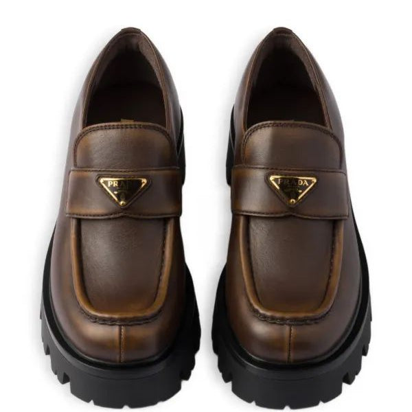 Mocassim Plataforma Prada Marrom Tam. 35 Br