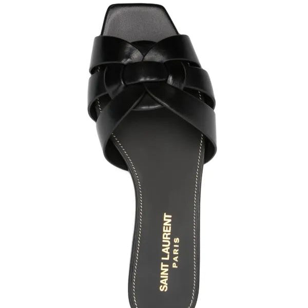Rasteira Saint Laurent Tribute Preta Tam. 35,5 Br
