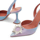 Scarpin Amina Muaddi Bagum Rainbow Metálico Tam. 37,5 Br