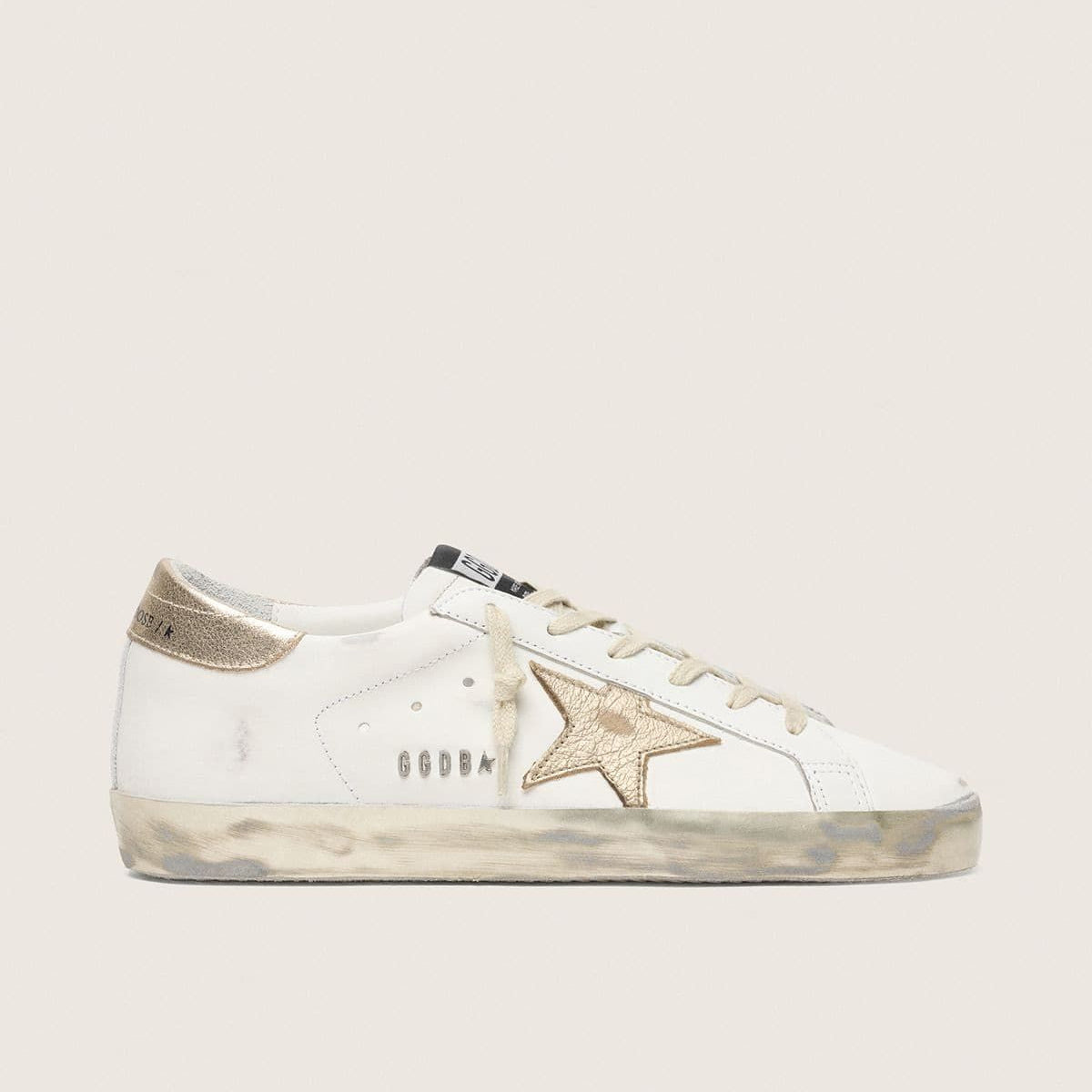 Tênis Golden Goose Deluxe Brand Branco e Dourado Tam. 37 Br