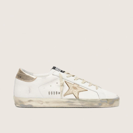 Tênis Golden Goose Deluxe Brand Branco e Dourado Tam. 37 Br