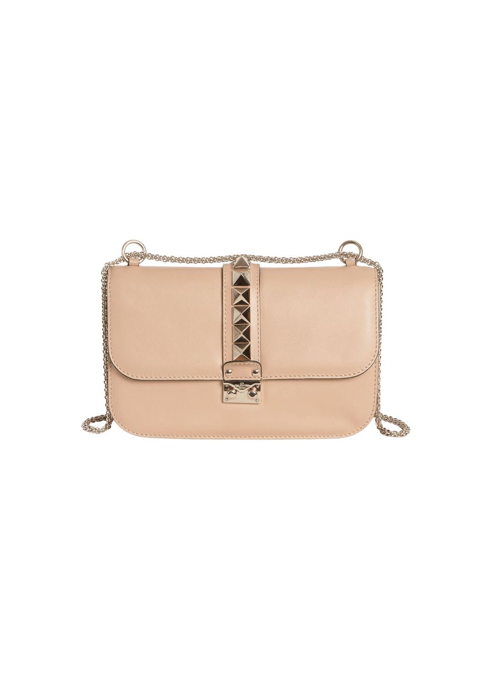 Bolsa Valentino Garavani Glam Lock Bege