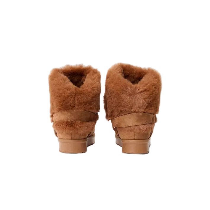 Bota Love Moschino de Pelos Marrom Tam. 36 Br