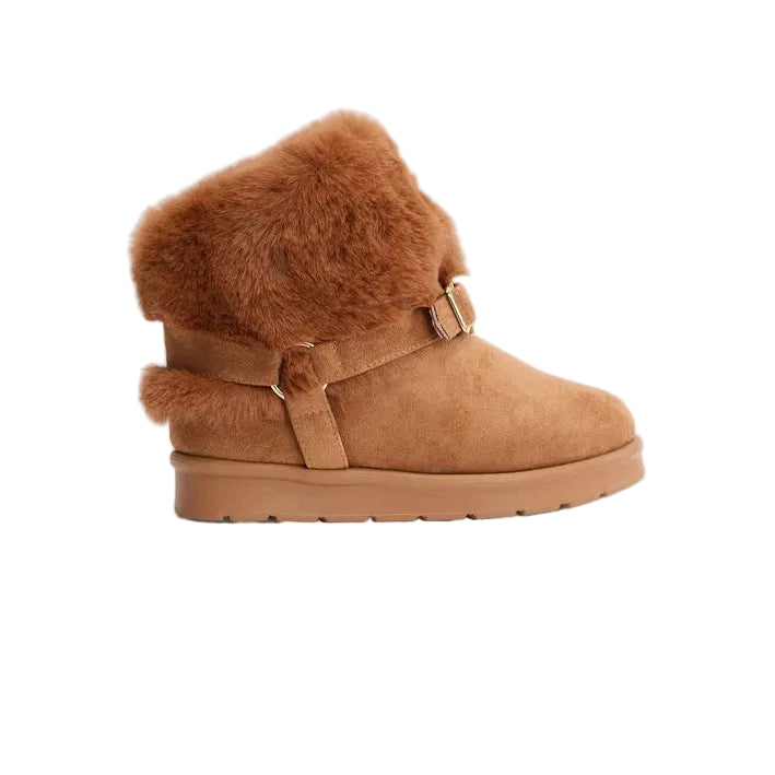 Bota Love Moschino de Pelos Marrom Tam. 36 Br