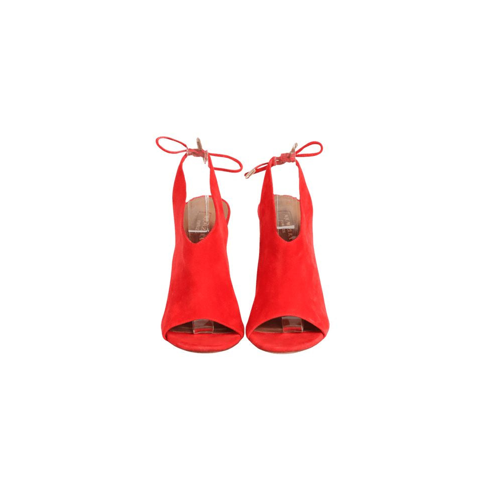 Sapato Aquazzura Camurça Vermelho Tam.38 Br