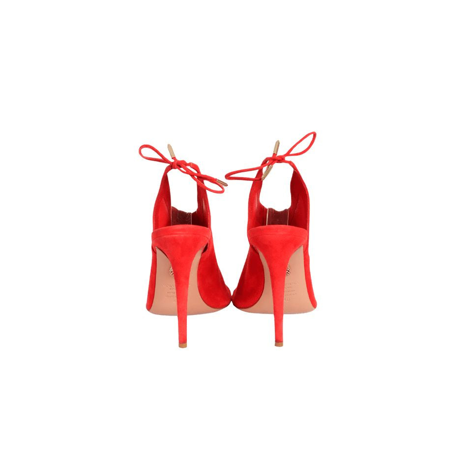 Sapato Aquazzura Camurça Vermelho Tam.38 Br