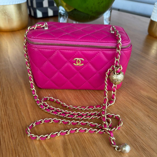 Bolsa Chanel Pearl Crush Vanity Case Rosa