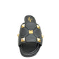Rasteirinha Valentino Garavani Roman Stud Preta Tam. 36,5