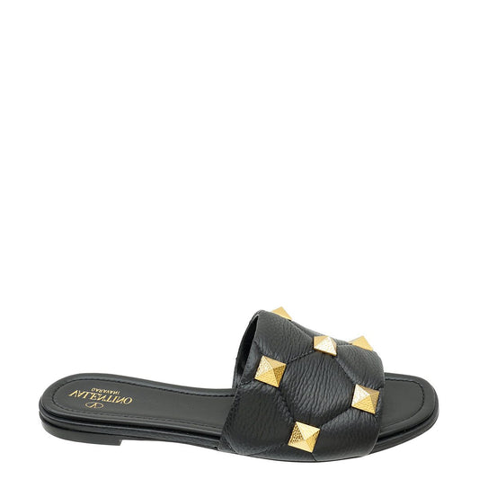 Rasteirinha Valentino Garavani Roman Stud Preta Tam. 36,5