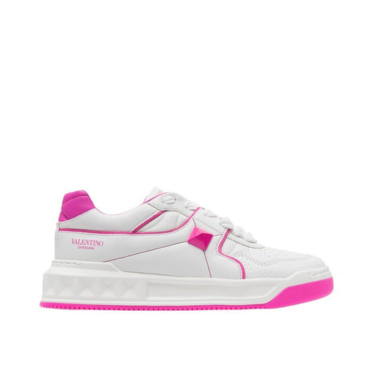 Tênis Valentino Garavani One Stud Branco e Rosa Tam. 38 Br