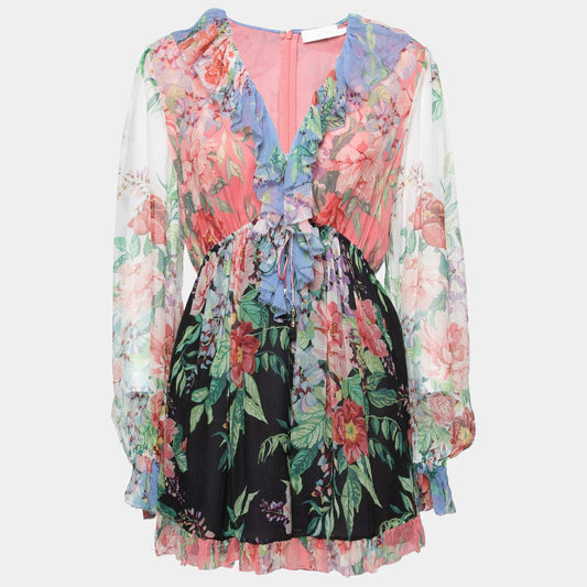 Macaquinho Zimmermann Estampa Floral Com Babados Tam. 38 Br