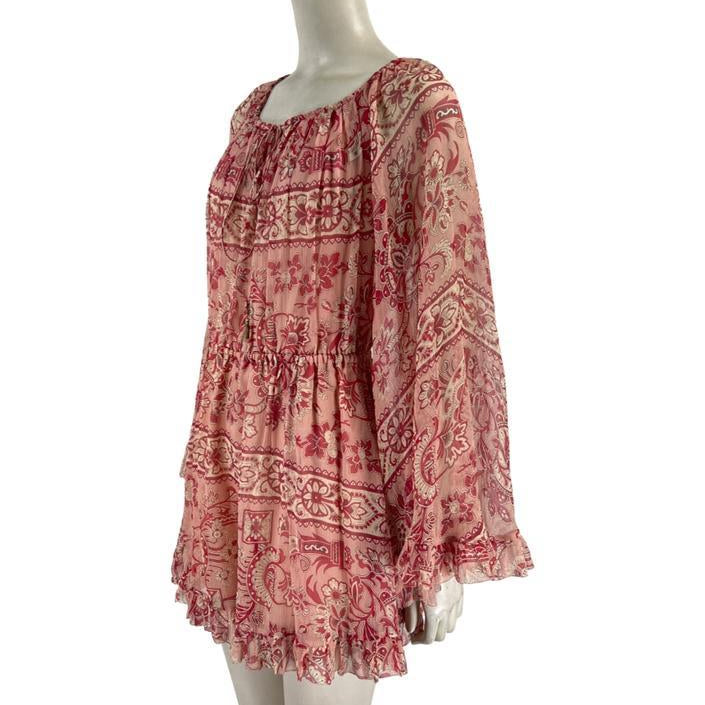 Macaquinho Zimmermann Estampa Floral Rosa Tam. 34 Br