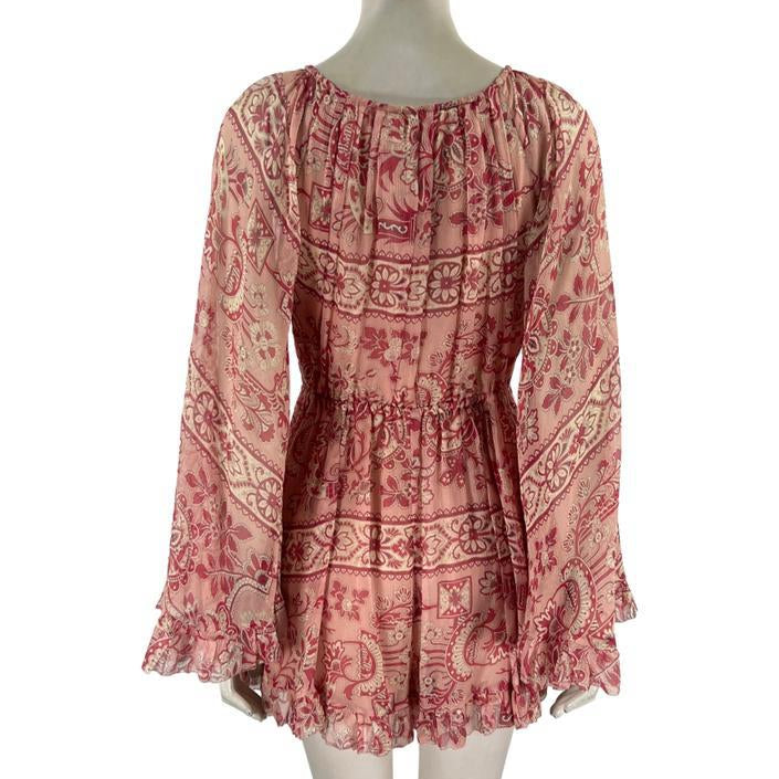 Macaquinho Zimmermann Estampa Floral Rosa Tam. 34 Br