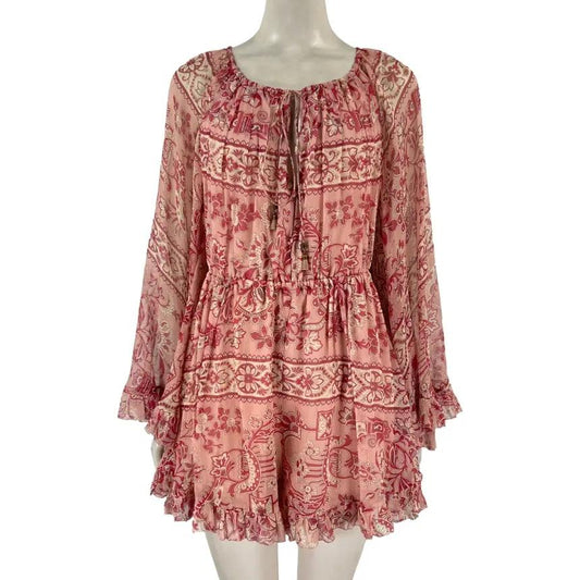 Macaquinho Zimmermann Estampa Floral Rosa Tam. 34 Br