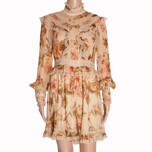 Macaquinho Zimmermann Bege Floral Tam. 36 Br