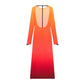 Vestido Courréges Sunset Gradient-Effect Dress Laranja Tam. P Br