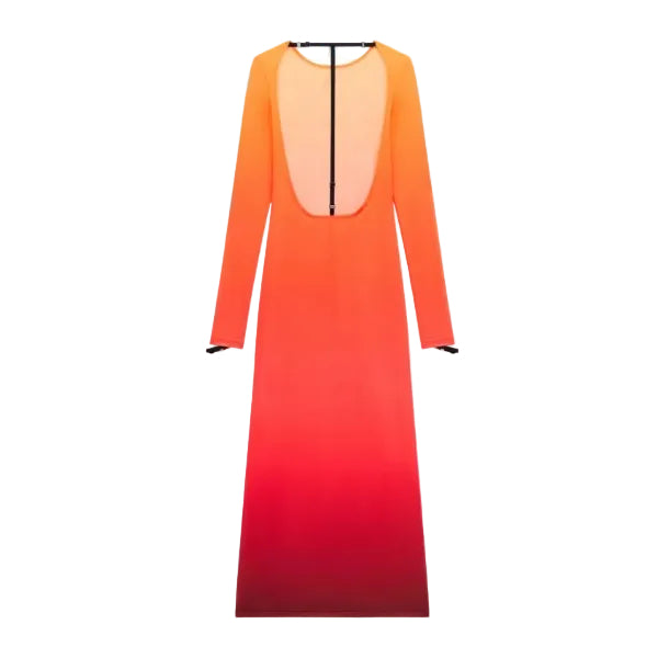 Vestido Courréges Sunset Gradient-Effect Dress Laranja Tam. P Br