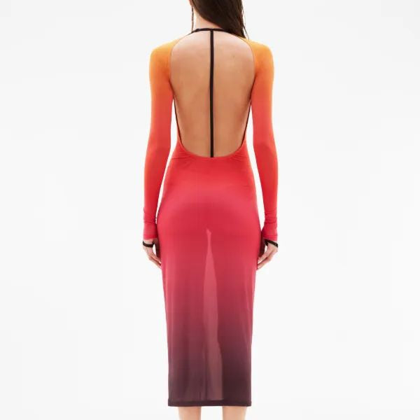 Vestido Courréges Sunset Gradient-Effect Dress Laranja Tam. P Br