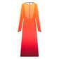 Vestido Courréges Sunset Gradient-Effect Dress Laranja Tam. P Br