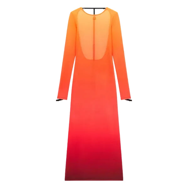 Vestido Courréges Sunset Gradient-Effect Dress Laranja Tam. P Br