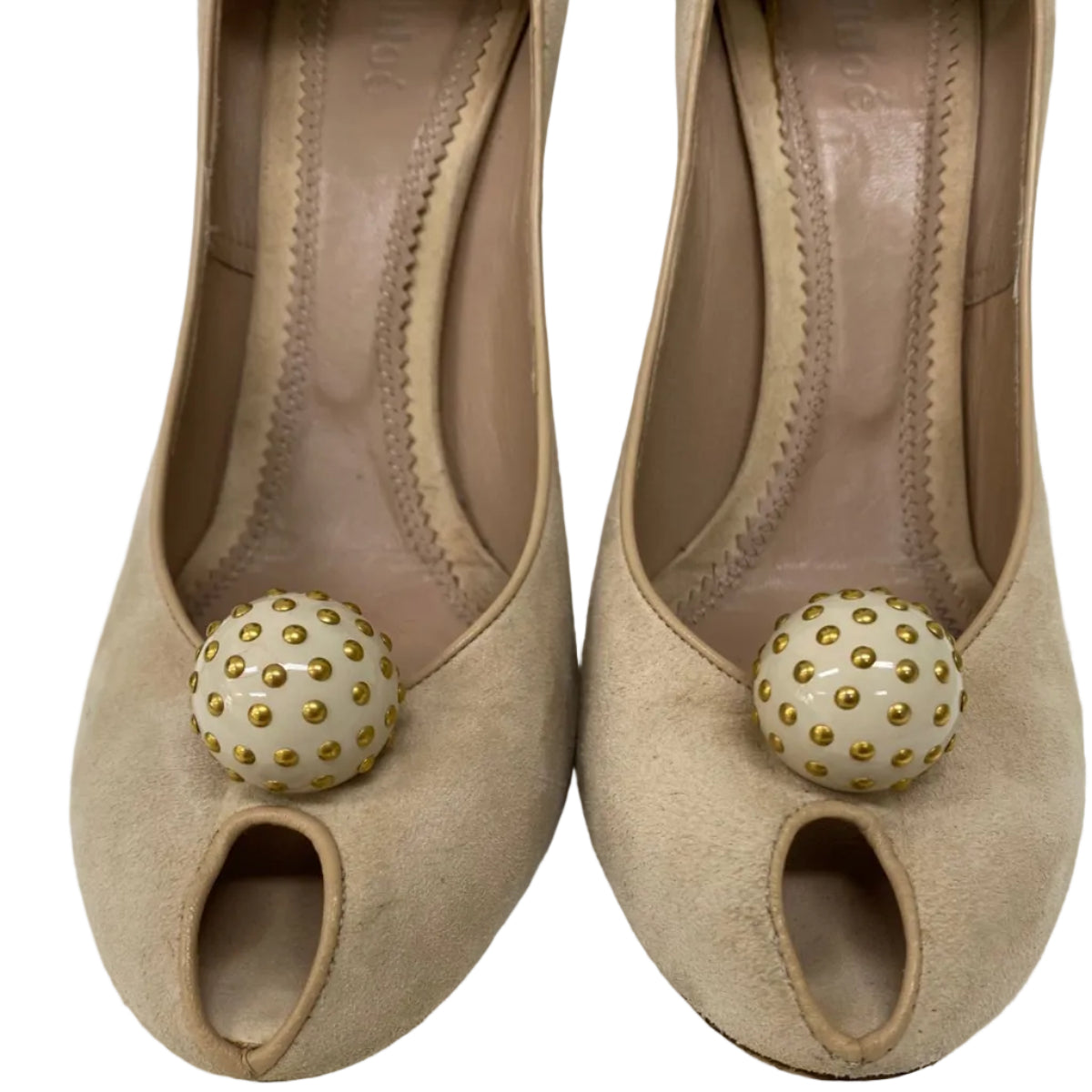 Sapato Chloé Camurça Bege Tam. 37,5 Br