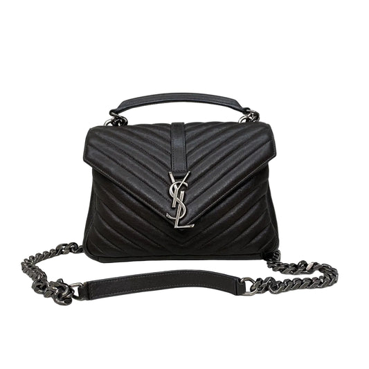 Bolsa Saint Laurent College Marrom Escuro