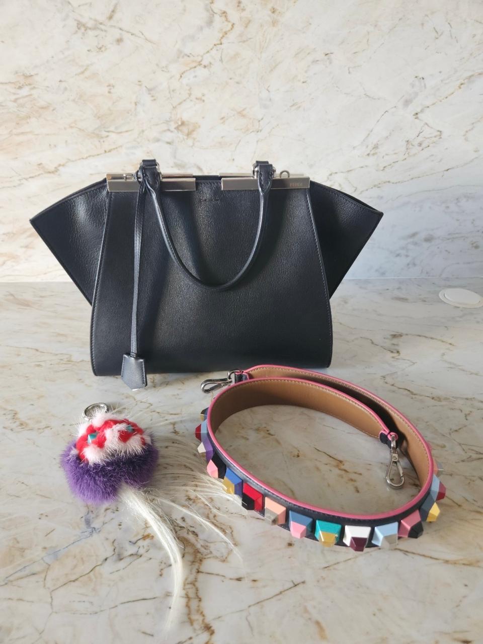 Bolsa Fendi 3 Jours Preta