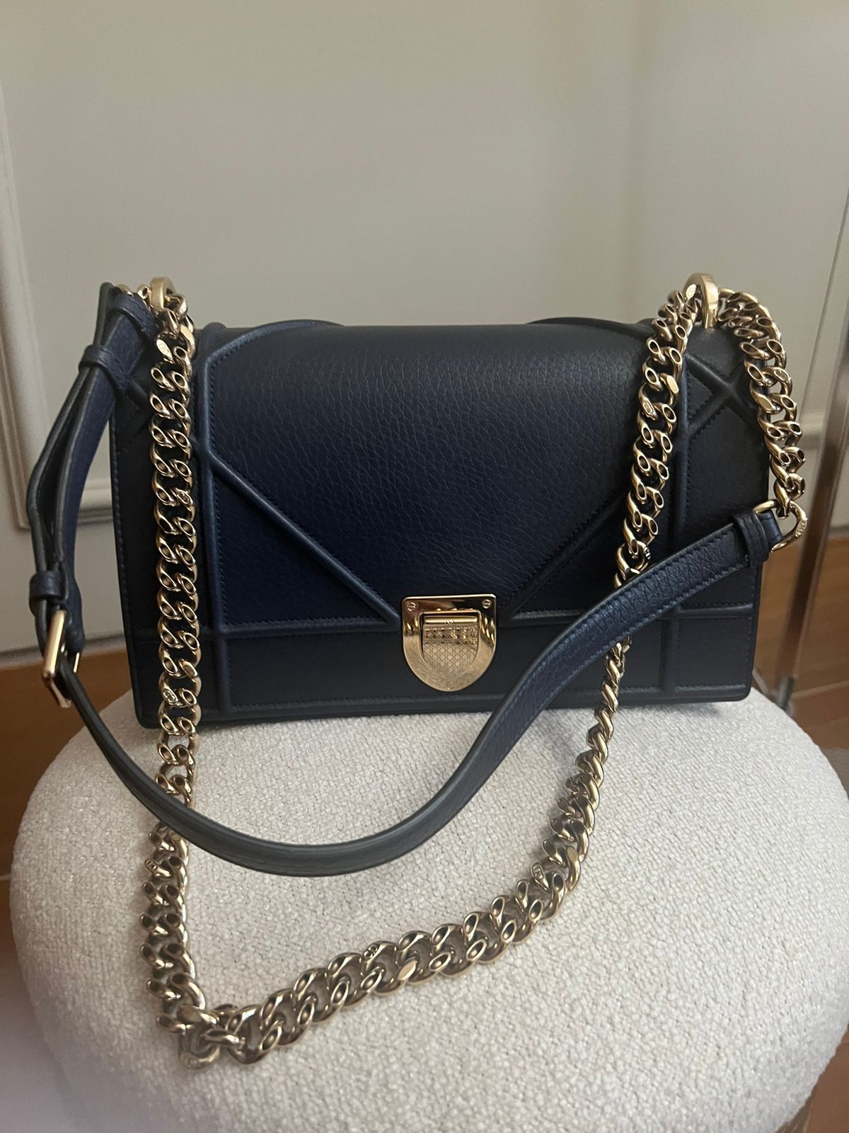 Bolsa Christian Dior Médio Azul