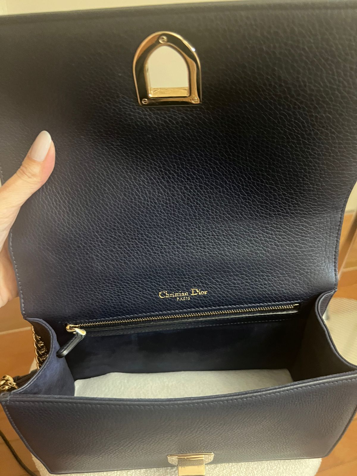Bolsa Christian Dior Médio Azul