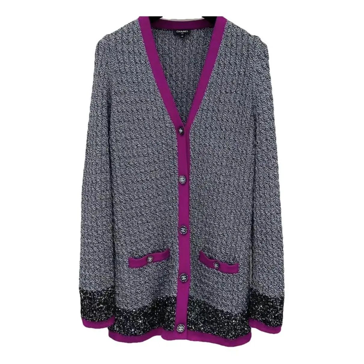 Casaco Chanel Cinza e Rosa Tam. 38